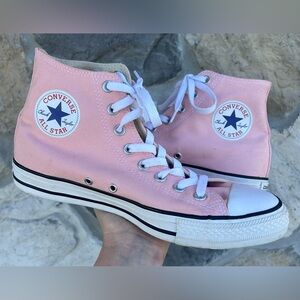 Bubblegum Pink Converse High Top Sneakers Womens 11 Mens 9 Chuck Taylor Skater